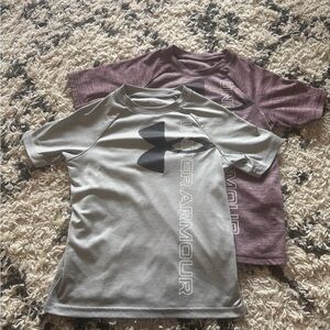 Under Armour Kids' Gray and Maroon Tees